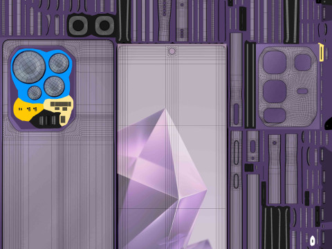 Infinix Note 50 Pro Enchanted Purple 3D Model