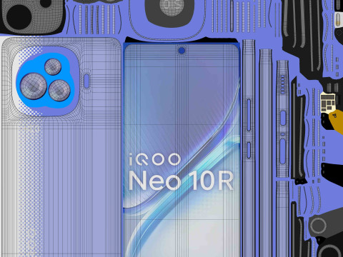 Vivo iQOO Neo 10R Raging Blue Modèle 3D