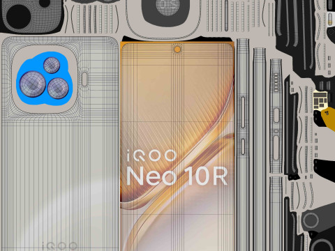 Vivo iQOO Neo 10R MoonKnight Titanium 3D Модель