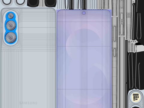 Samsung Galaxy S25 Edge Titanium Icyblue Modello 3D