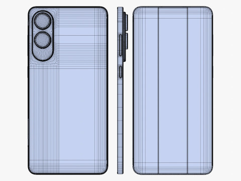 Samsung Galaxy S25 Edge Titanium Icyblue Modello 3D