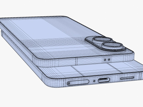 Samsung Galaxy S25 Edge Titanium Icyblue Modello 3D