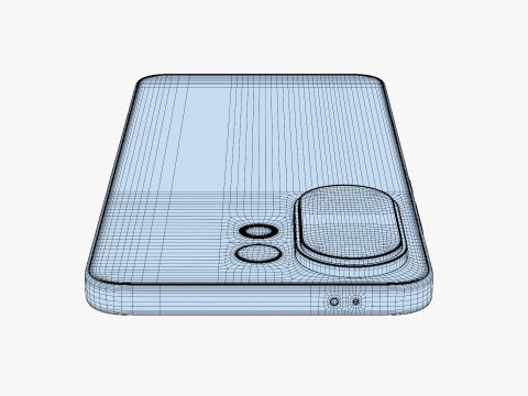 Vivo S30 Blue 3D मॉडल