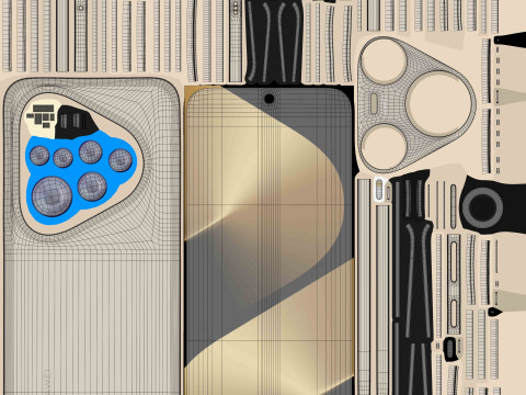Huawei Pura 80 Ultra Gold 3D Model