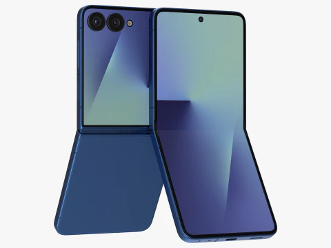 Samsung Galaxy Z Flip 7 Blue Shadow 3D Model