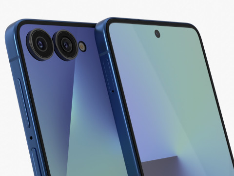 Samsung Galaxy Z Flip 7 Blue Shadow 3D Model