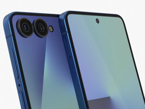 Samsung Galaxy Z Flip 7 Blue Shadow 3D Model