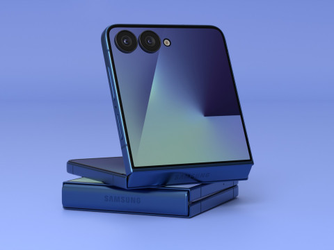 Samsung Galaxy Z Flip 7 Blue Shadow 3D Model