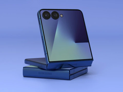 Samsung Galaxy Z Flip 7 Blue Shadow 3D Model