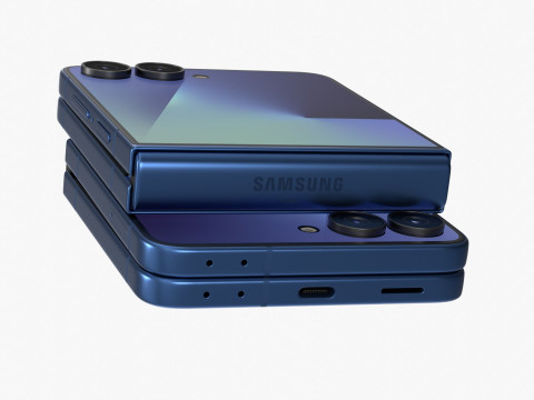 Samsung Galaxy Z Flip 7 Blue Shadow 3D Model