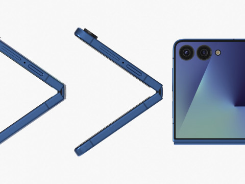 Samsung Galaxy Z Flip 7 Blue Shadow 3D Model