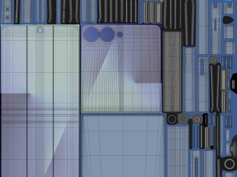 Samsung Galaxy Z Flip 7 Blue Shadow 3D Model