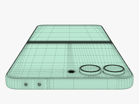 Samsung Galaxy Z Flip 7 Blue Shadow 3D Model
