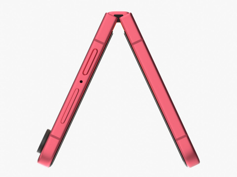 Samsung Galaxy Z Flip 7 Coralred 3D Model