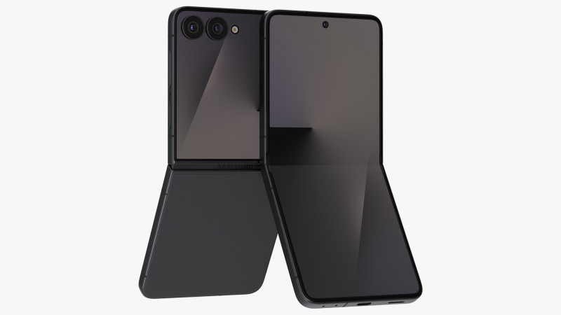 Samsung Galaxy Z Flip 7 Jetblack 3Dモデル .c4d .max .obj .3ds .fbx .stl .blend 
