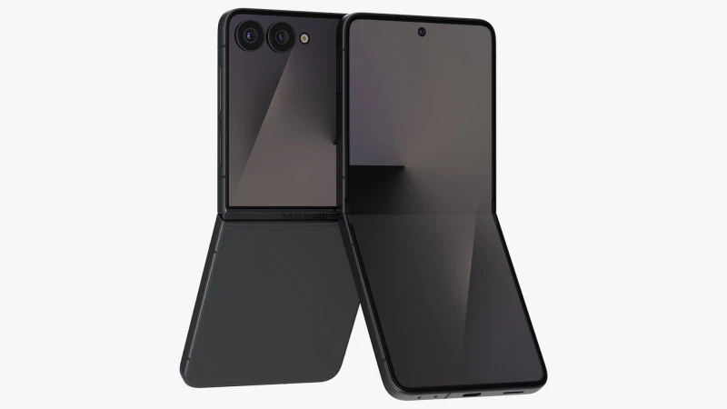 Samsung Galaxy Z Flip 7 Jetblack 3D Model .c4d .max .obj .3ds .fbx .stl .blend 