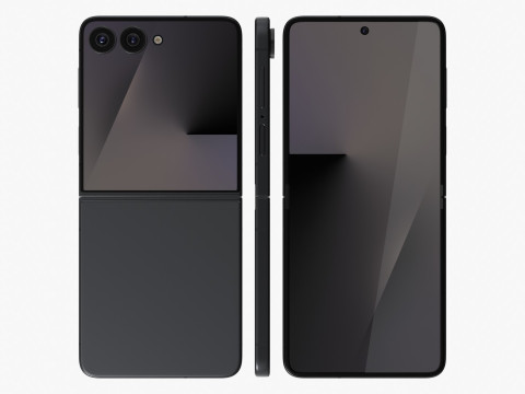 Samsung Galaxy Z Flip 7 Jetblack 3Dモデル