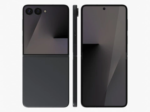 Samsung Galaxy Z Flip 7 Jetblack 3D Model