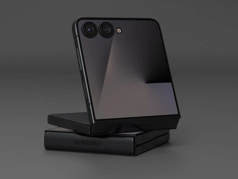 Samsung Galaxy Z Flip 7 Jetblack 3D Model
