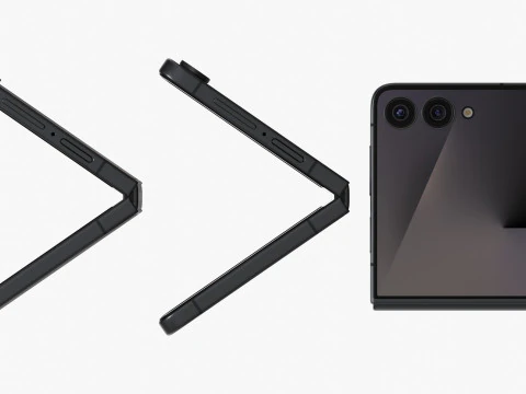 Samsung Galaxy Z Flip 7 Jetblack 3D Model