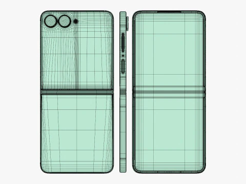 Samsung Galaxy Z Flip 7 Jetblack 3D Model