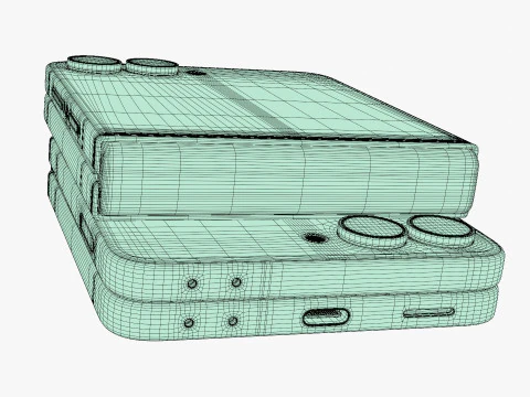 Samsung Galaxy Z Flip 7 Jetblack 3D Model