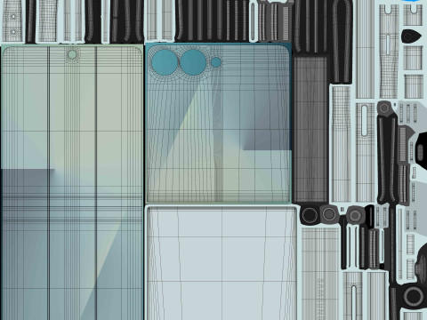 Samsung Galaxy Z Flip 7 Mint 3D Model