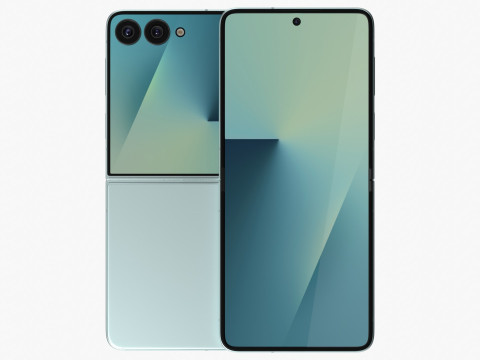 Samsung Galaxy Z Flip 7 Mint 3D Model