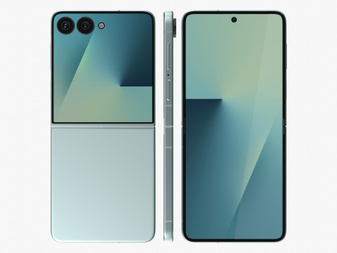 Samsung Galaxy Z Flip 7 Mint 3D Model
