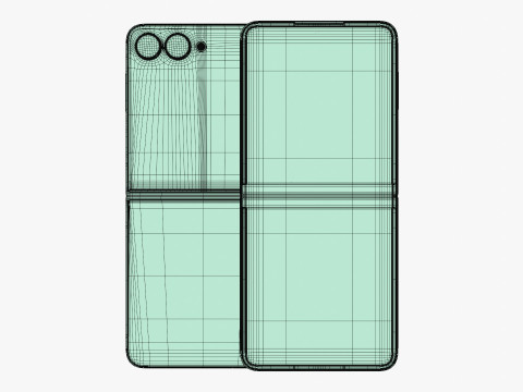 Samsung Galaxy Z Flip 7 Mint 3D Model