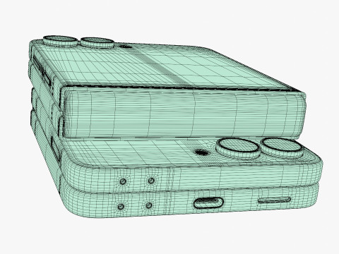 Samsung Galaxy Z Flip 7 Mint 3D Model