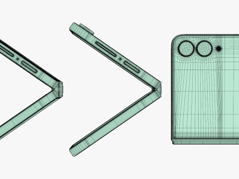 Samsung Galaxy Z Flip 7 Mint 3D Model