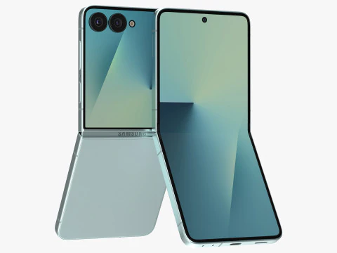 Samsung Galaxy Z Flip 7 Mint 3D Model