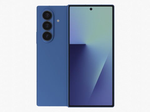 Samsung Galaxy Z Fold 7 Blue Shadow 3D Model