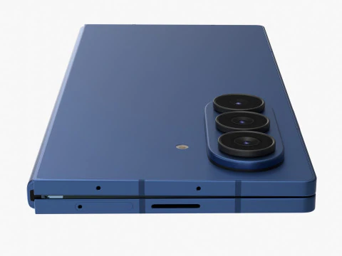 Samsung Galaxy Z Fold 7 Blue Shadow 3D Model