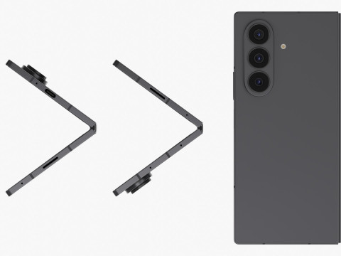 Samsung Galaxy Z Fold 7 jetblack Model 3D