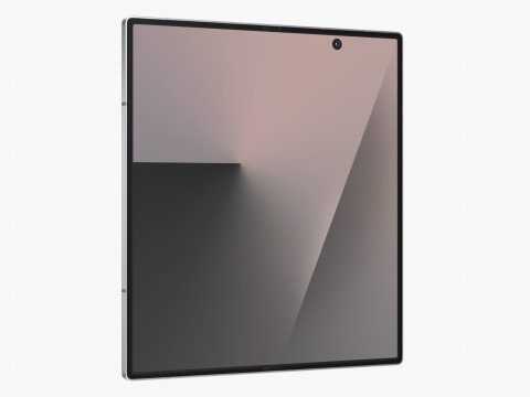 Samsung Galaxy Z Fold 7 Silver Shadow 3D Model