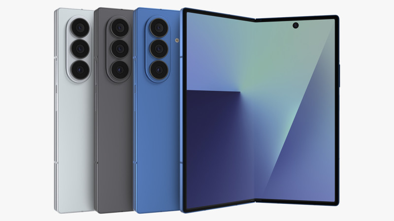 Samsung Galaxy Z Fold 7 3D Model .c4d .max .obj .3ds .fbx .stl .blend 