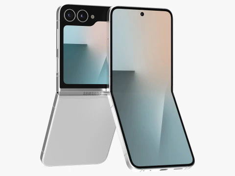 Samsung Galaxy Z Flip 7 FE White 3D Model