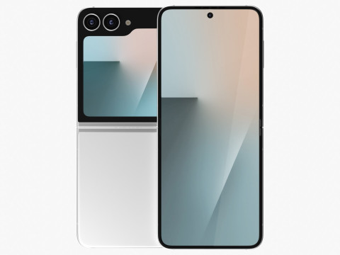 Samsung Galaxy Z Flip 7 FE White 3D Модель