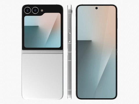 Samsung Galaxy Z Flip 7 FE White 3D Модель