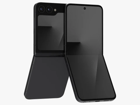 Samsung Galaxy Z Flip 7 FE 블랙 3D 모델