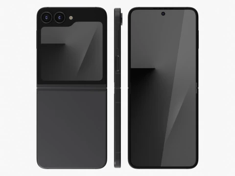 Samsung Galaxy Z Flip 7 FE Black 3D Model