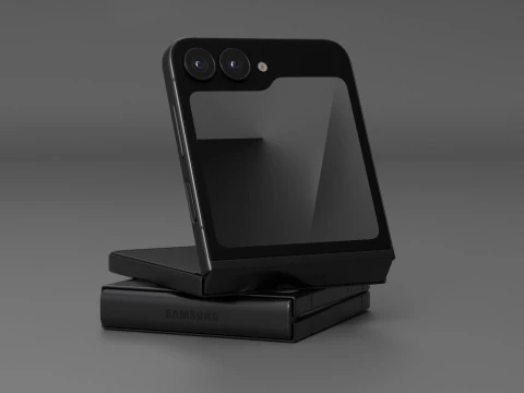 Samsung Galaxy Z Flip 7 FE Black 3D Model