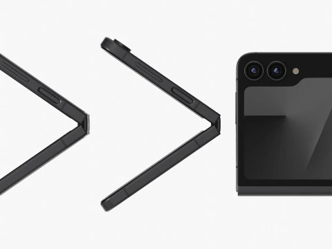 Samsung Galaxy Z Flip 7 FE Black 3D Model