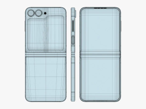 Samsung Galaxy Z Flip 7 FE Black 3D Model