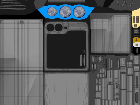 Samsung Galaxy Z Flip 7 FE 3Dモデル