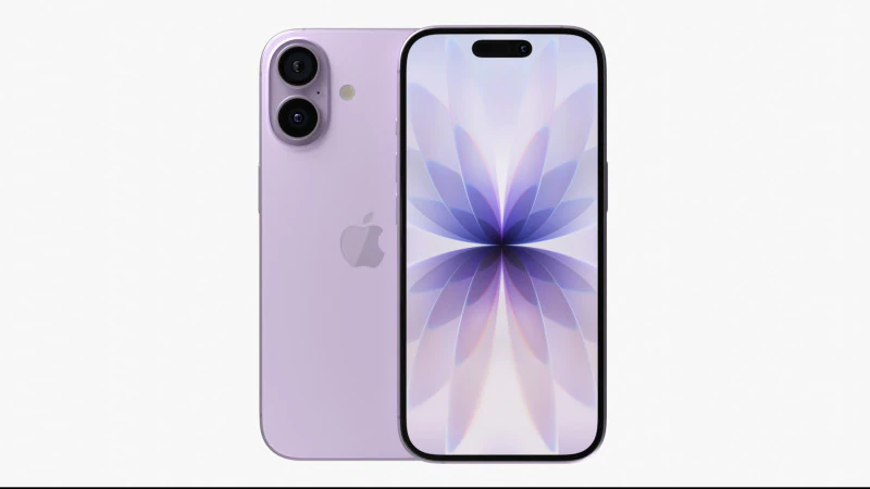 Apple iPhone 17 Lavender 3D Model .c4d .max .obj .3ds .fbx .stl .blend 