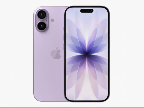 Apple iPhone 17 Лаванда 3D Модель