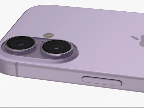 Apple iPhone 17 Lavender 3D Model